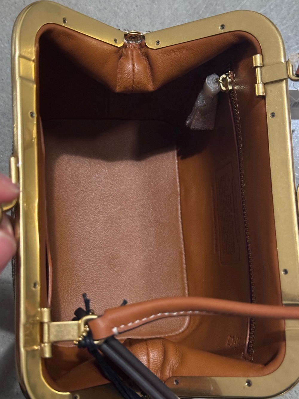 Coach Kisslock Frame Bag 16 in Signature Crystal Monogram - Picture 8 of 9